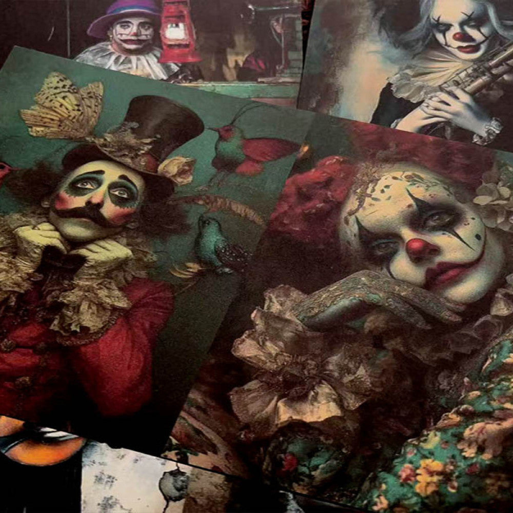 Dark Horror Circus Background Paper 14cm x 19cm image 3