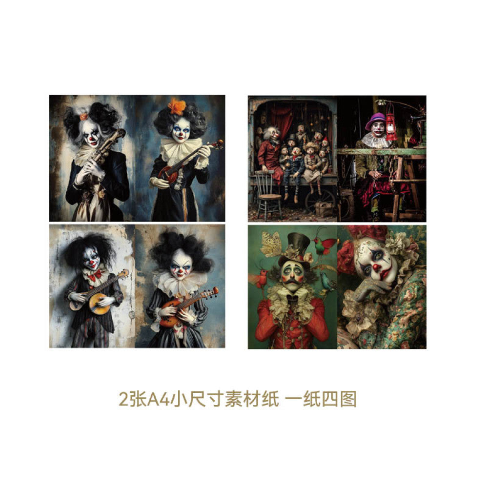Dark Horror Circus Background Paper 14cm x 19cm image 6