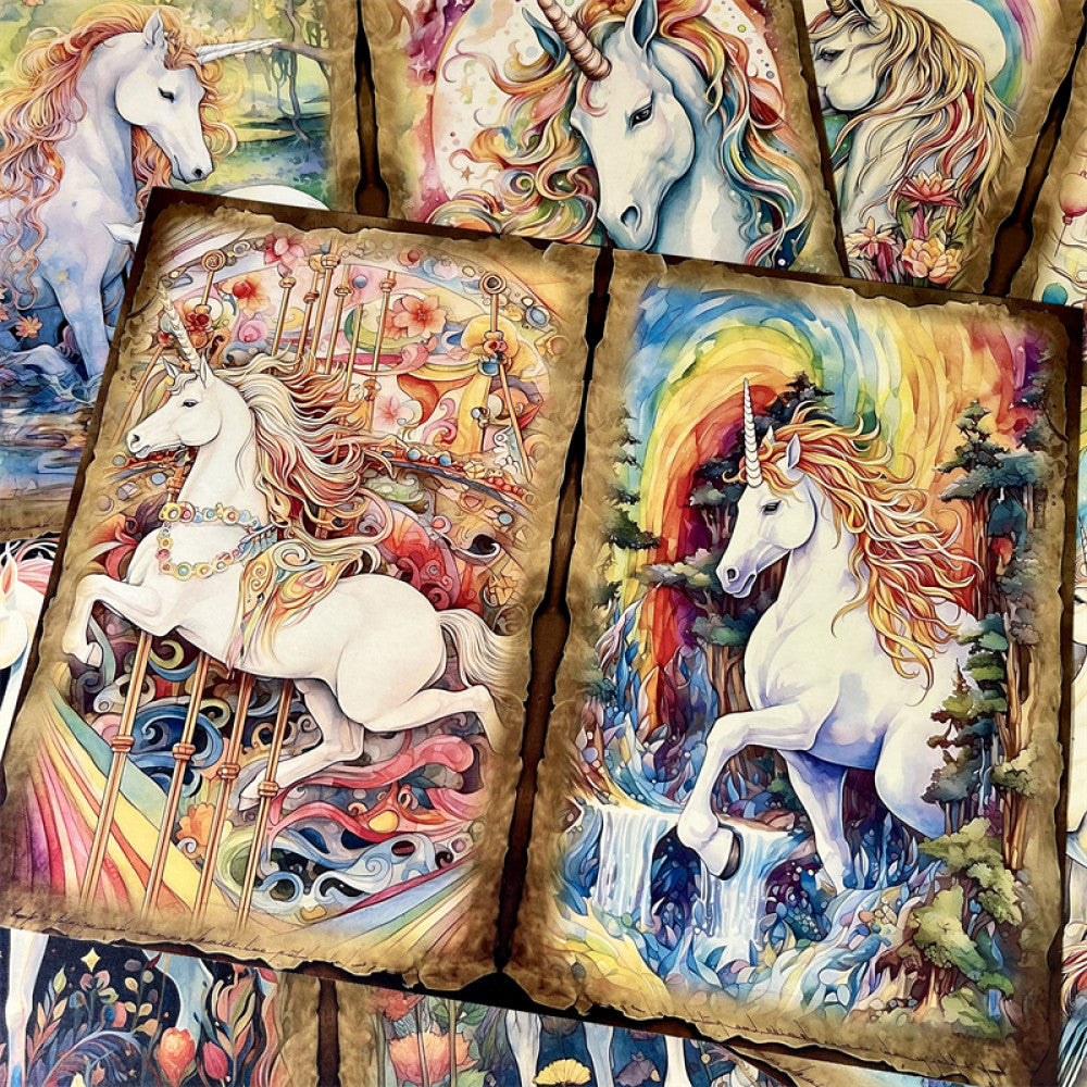 Unicorn Magic Elf Background Paper 14cm x 18cm image 3
