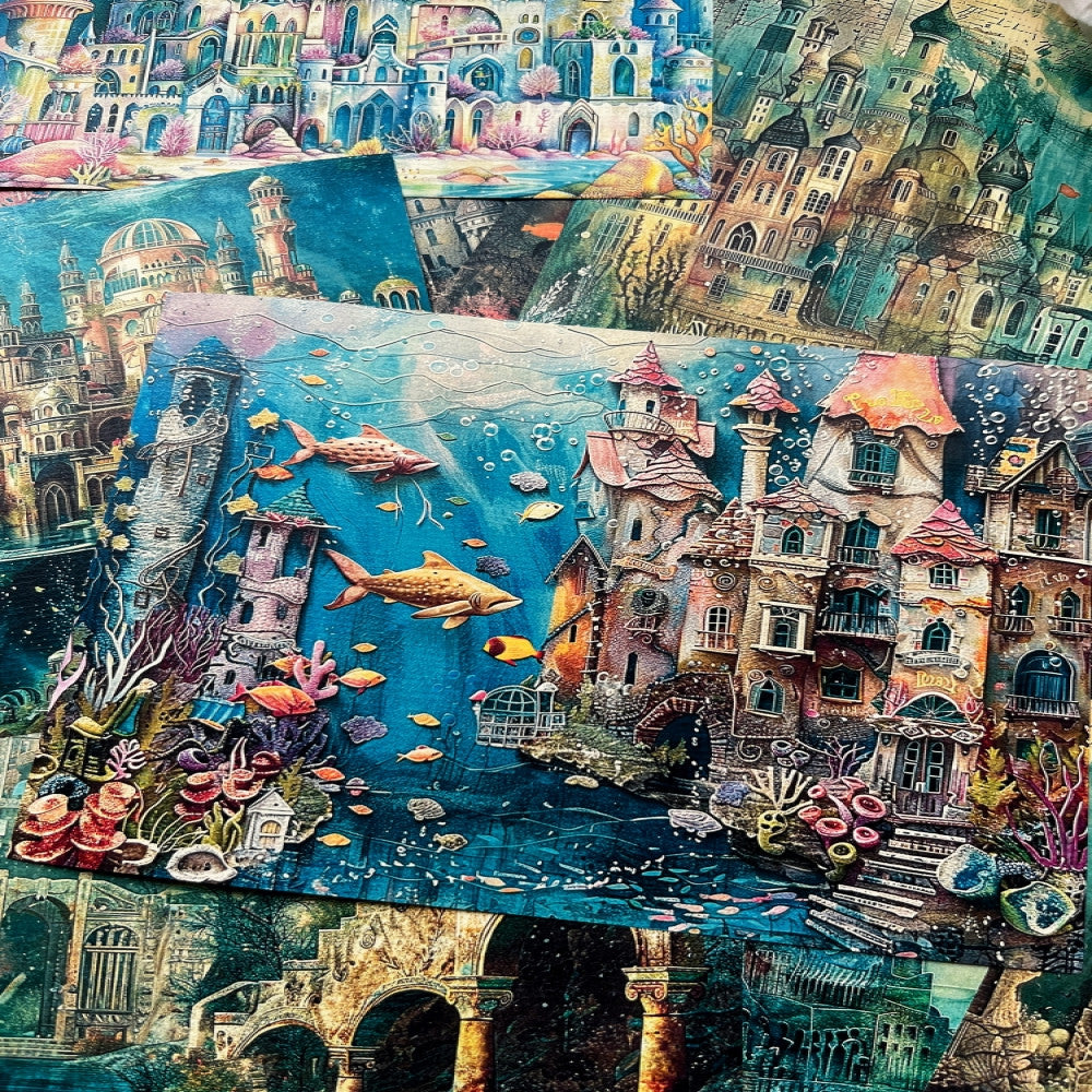 Underwater World Background Material Paper 14cm 18cm image 0