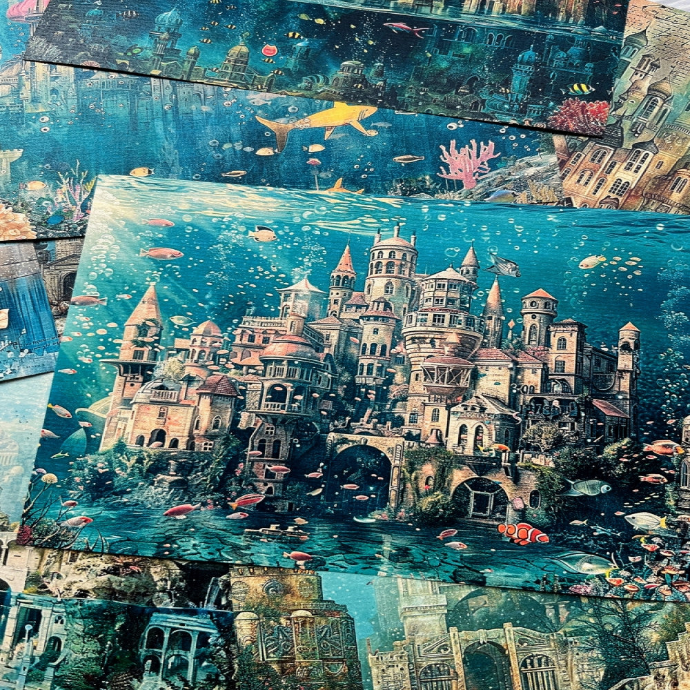 Underwater World Background Material Paper 14cm 18cm image 3