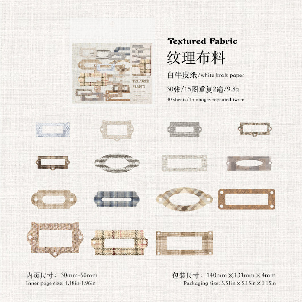 Kraft Paper Hard Card Decorative Sticker Pack 6 Styles image 6