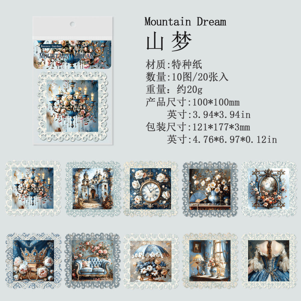 Garden Series Retro Notebook Decoration Material Paper 4 Options 10 Pcs