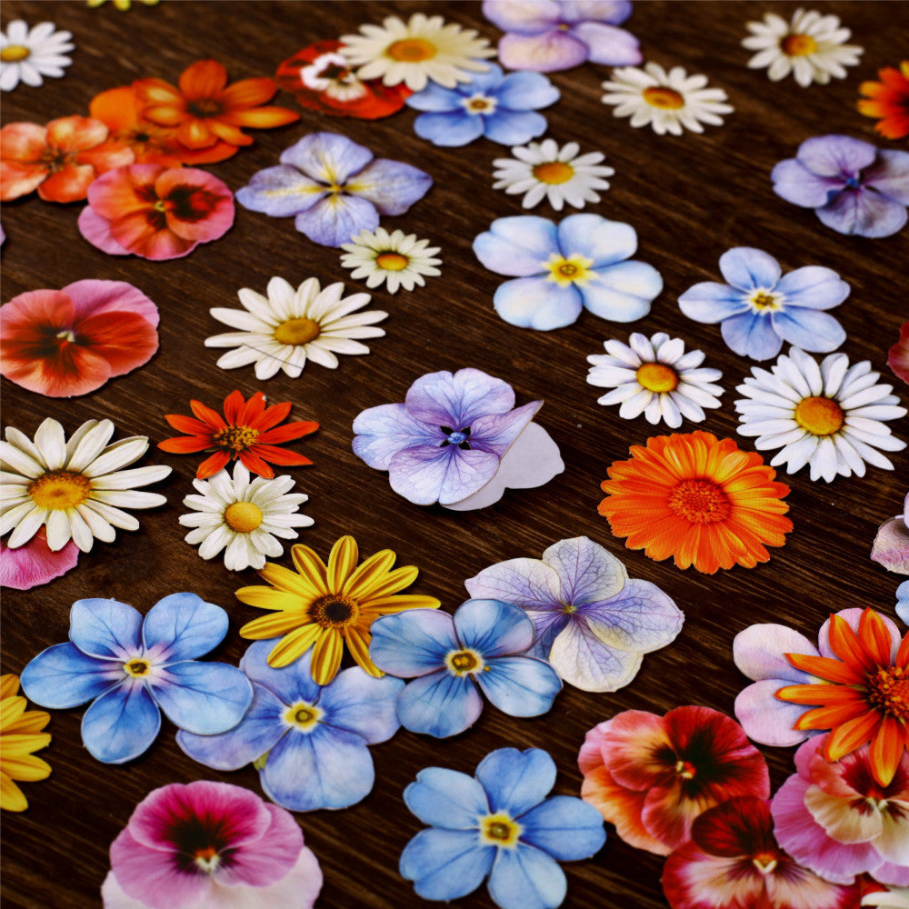 Retro Story Sticker Pack 6 Sets of 25 Hand painted Floral Theme Notebook DIY Decorative Stickers image 1