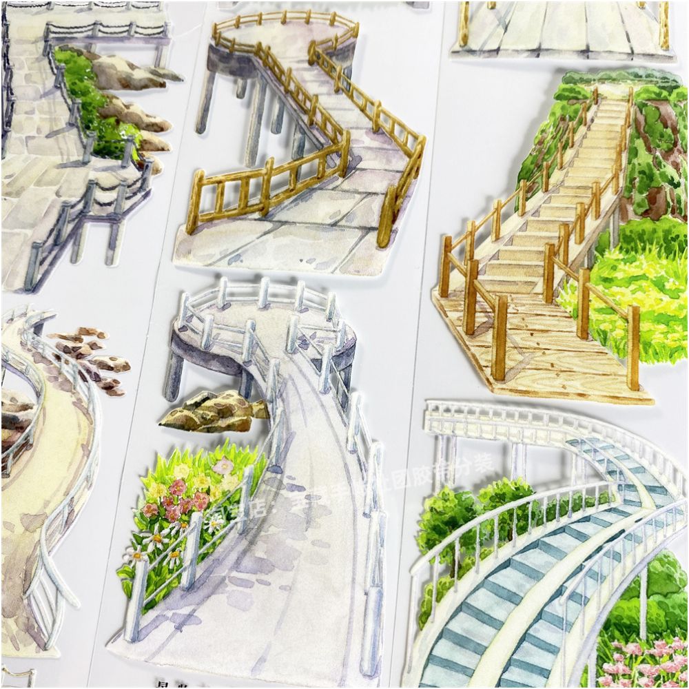 Coastal boardwalk scenery PET Tape 6cm 1m image 0