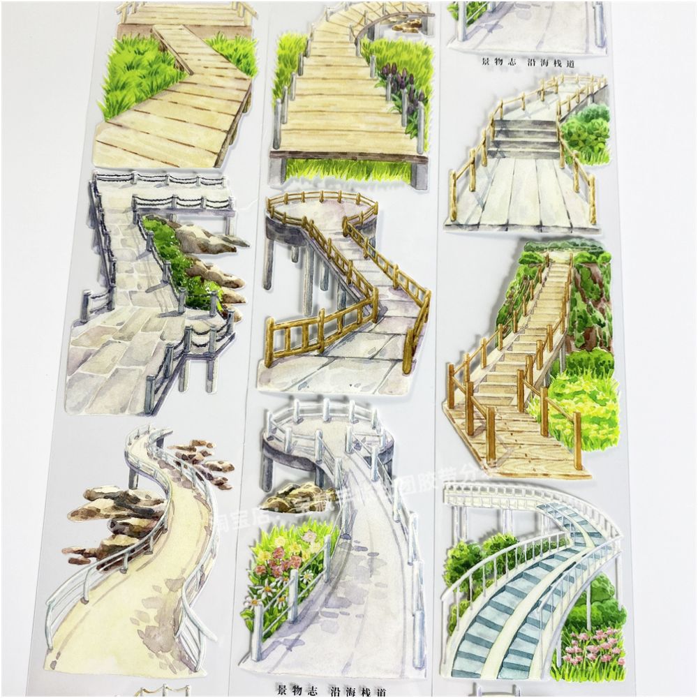 Coastal boardwalk scenery PET Tape 6cm 1m image 4