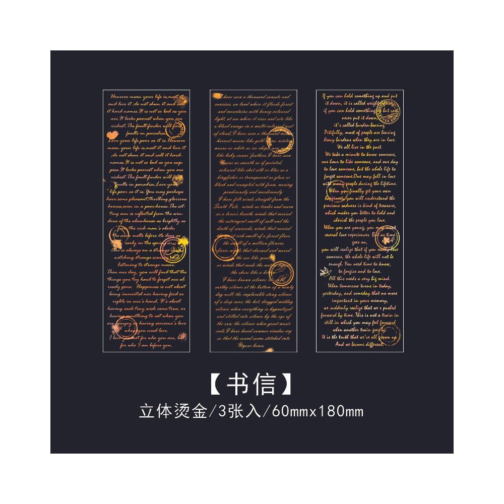 Style Retro Gold PET Decorative Stickers 4 Styles image 7