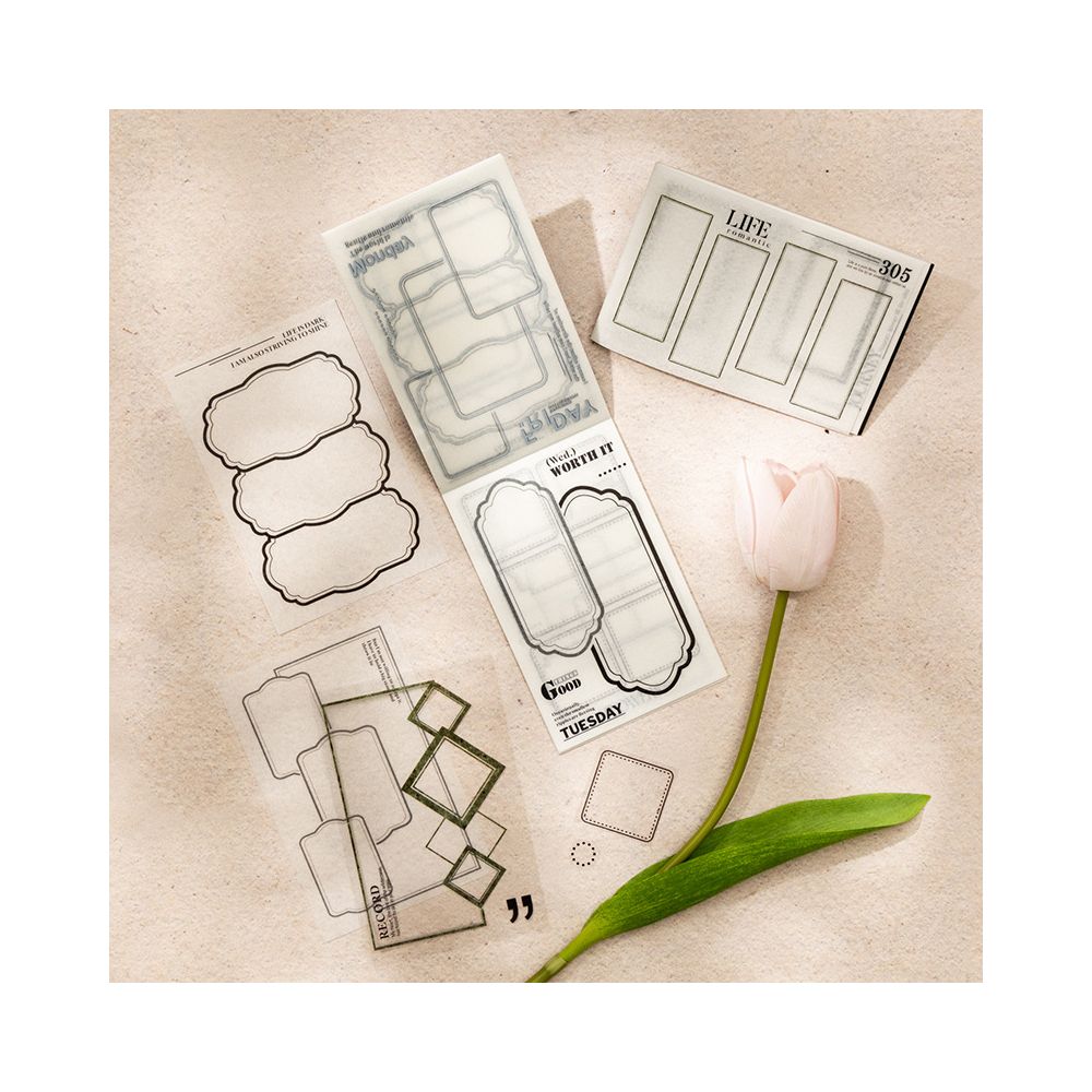 Dual Material Die cut Sticker Book 4 Styles image 2