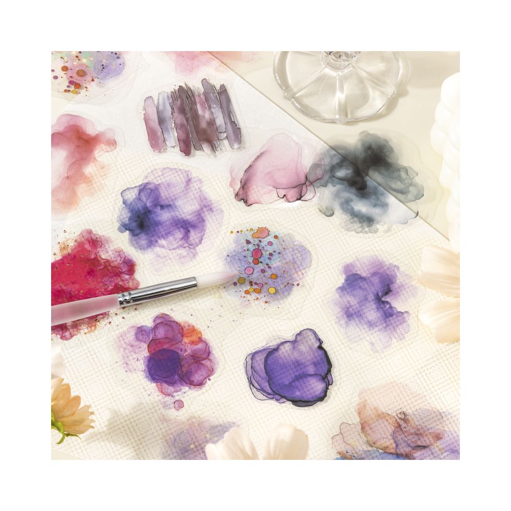 Stacked Color Series Watercolor PET Stickers 100 Sheets image 3