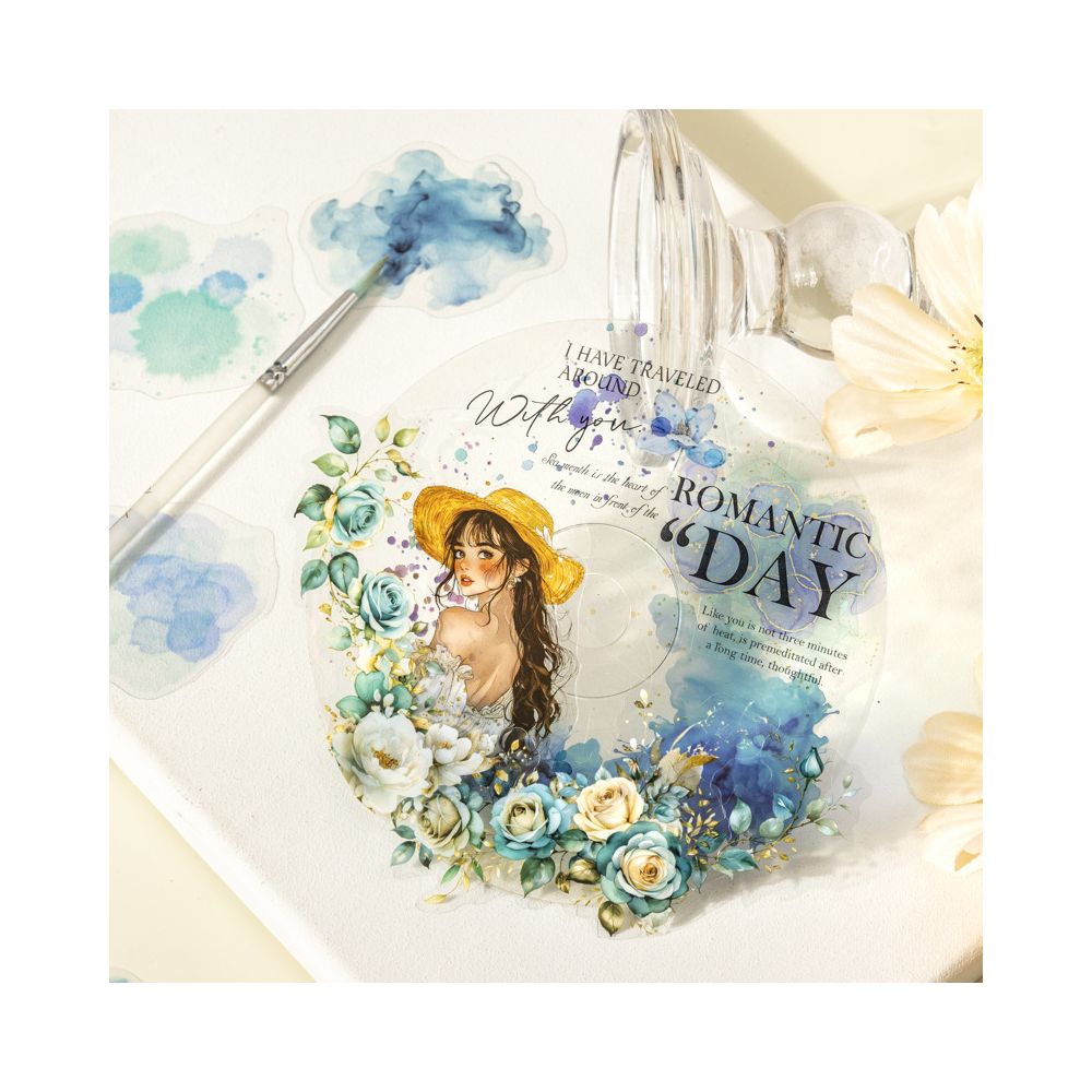 Stacked Color Series Watercolor PET Stickers 100 Sheets image 4