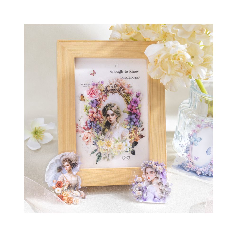 Mirror Series 6 Character Border PET Stickers 6 Styles image 0