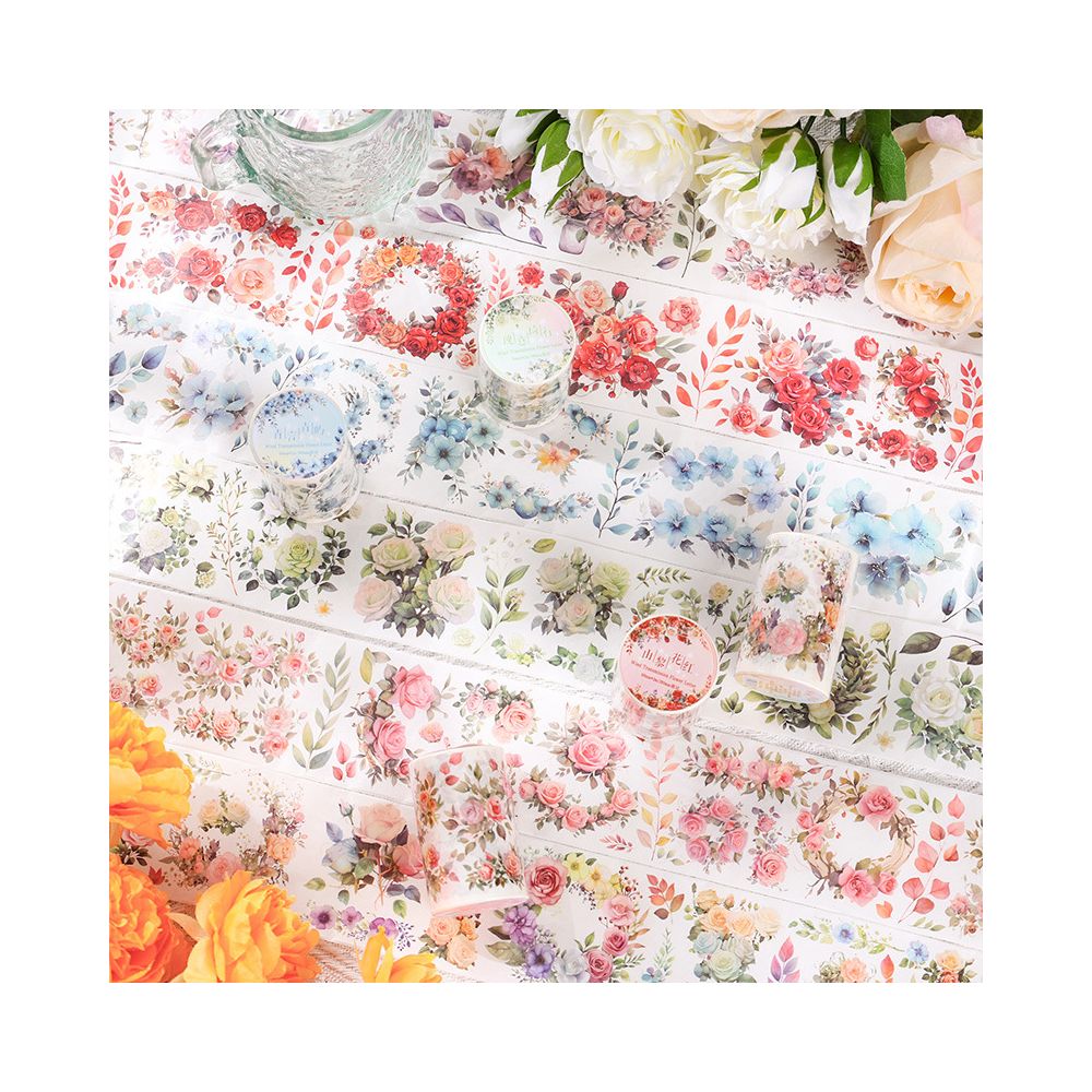 Wind transmitted flower letter series PET Tape image 0