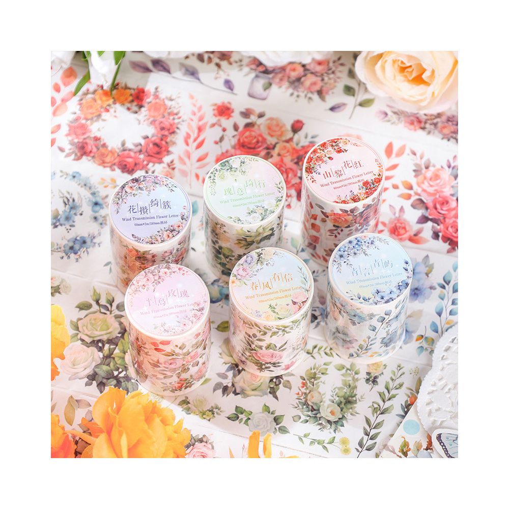 Wind transmitted flower letter series PET Tape image 1