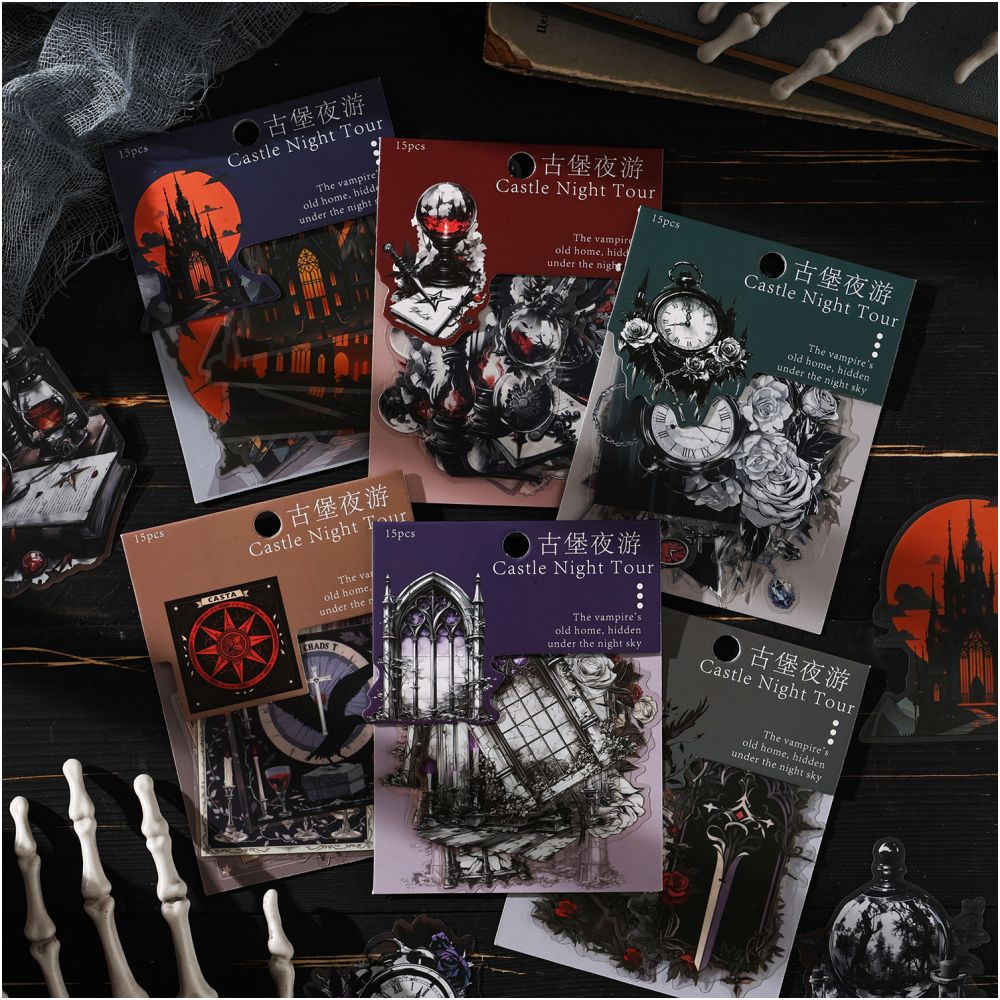 Dark Phantom Castle Night Tour Series Sticker Pack 6 Styles image 0