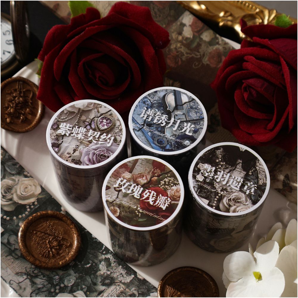 Dark Phantom Tape Butterfly Washi tape 4 Styles image 3