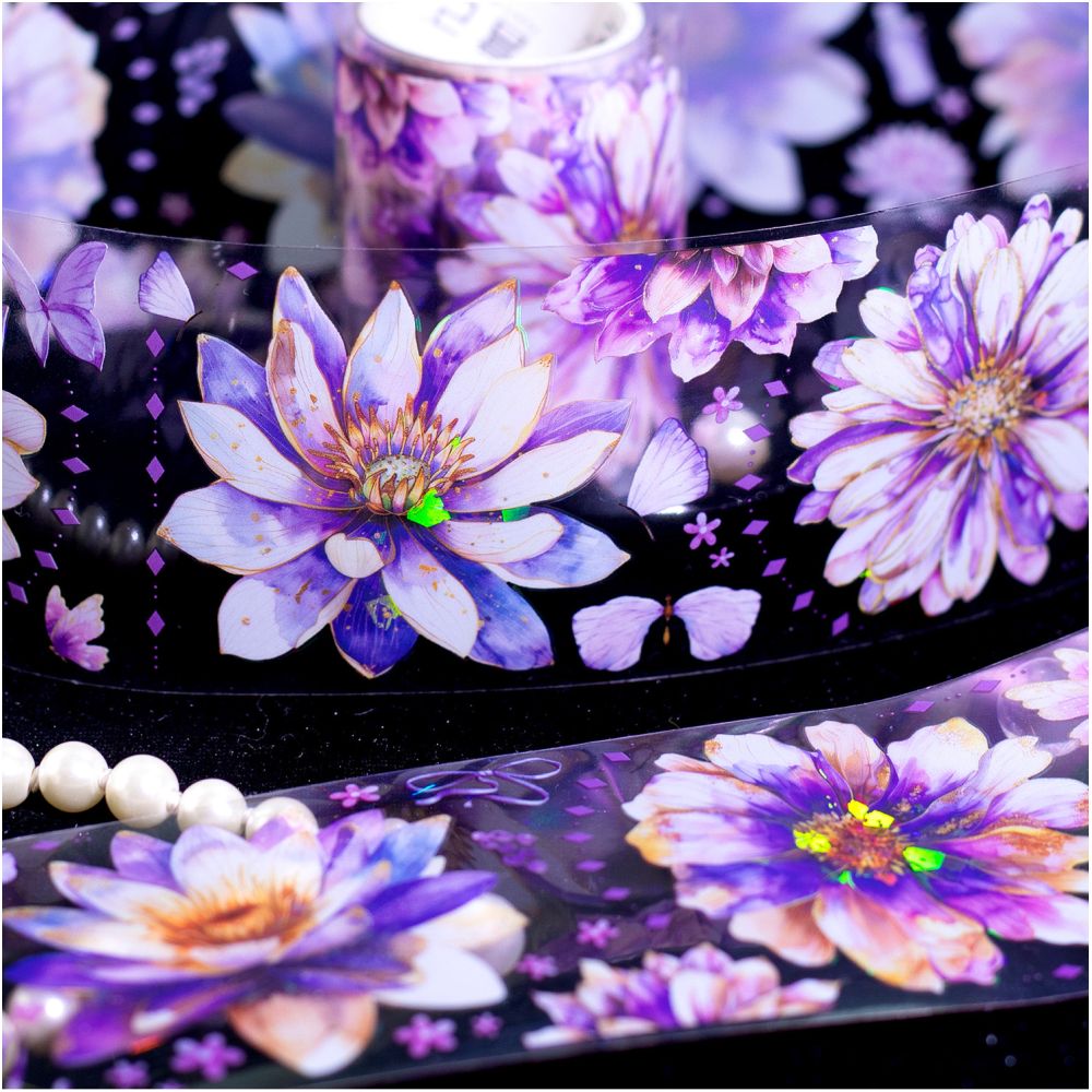 Flower Series Retro Large Stickers PET Tape 5 Options image 2