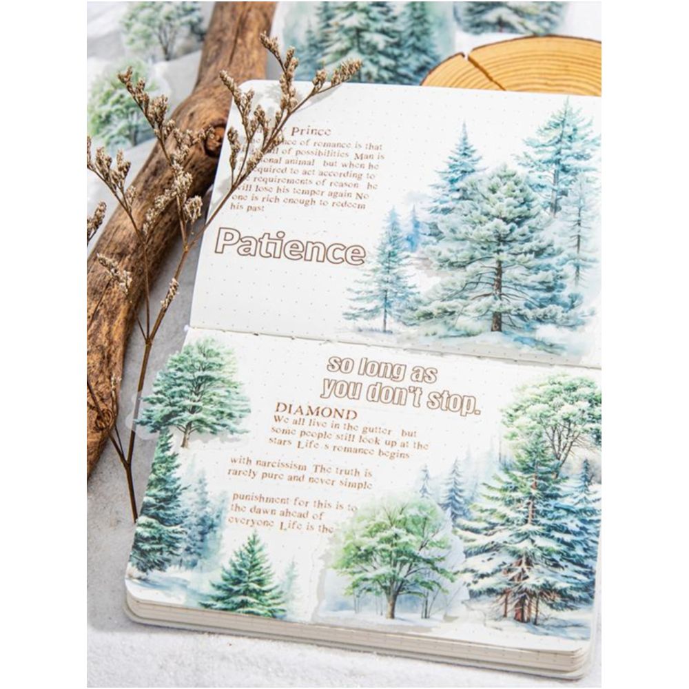 Snowy Tree Shadow Series PET Stickers image 2