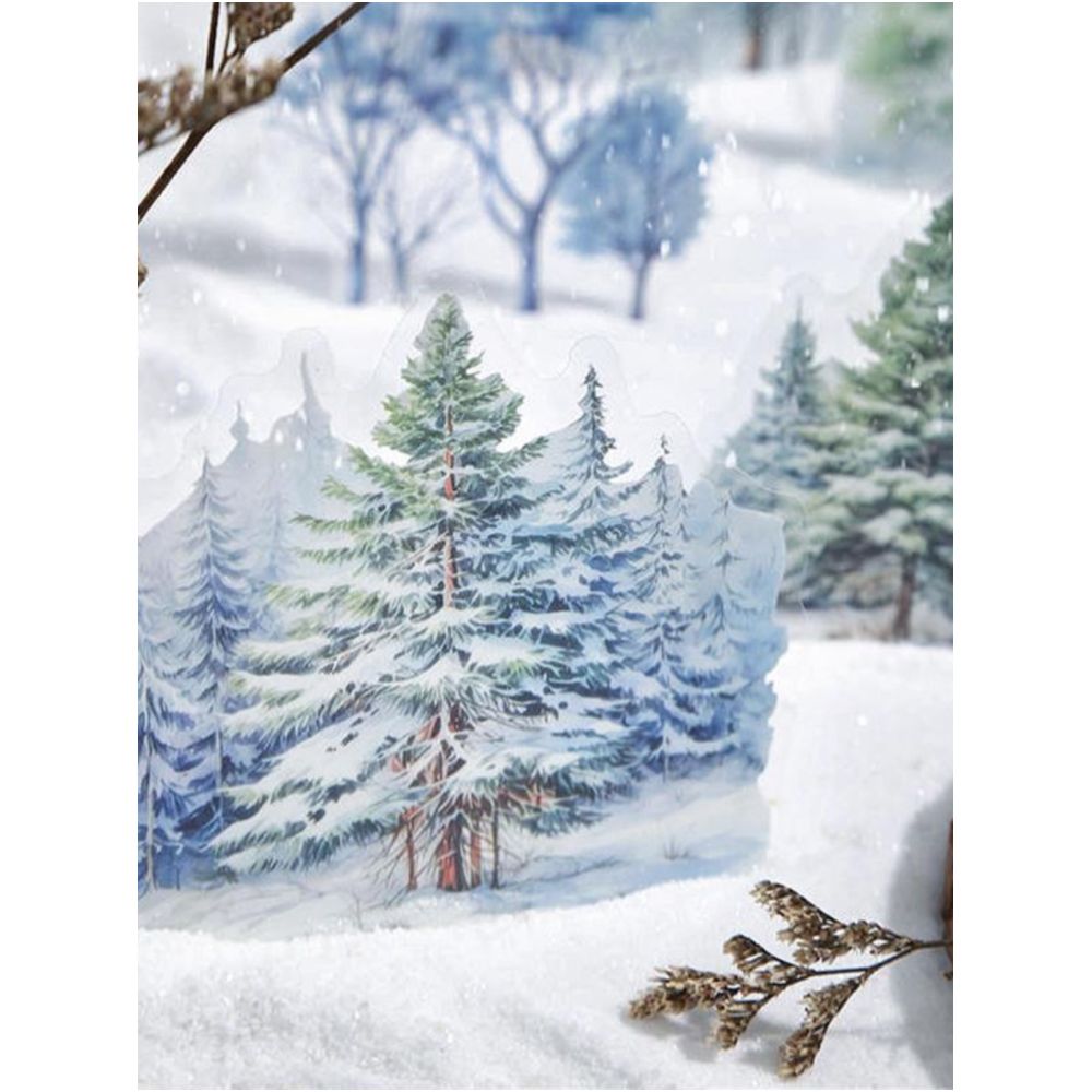 Snowy Tree Shadow Series PET Stickers image 3