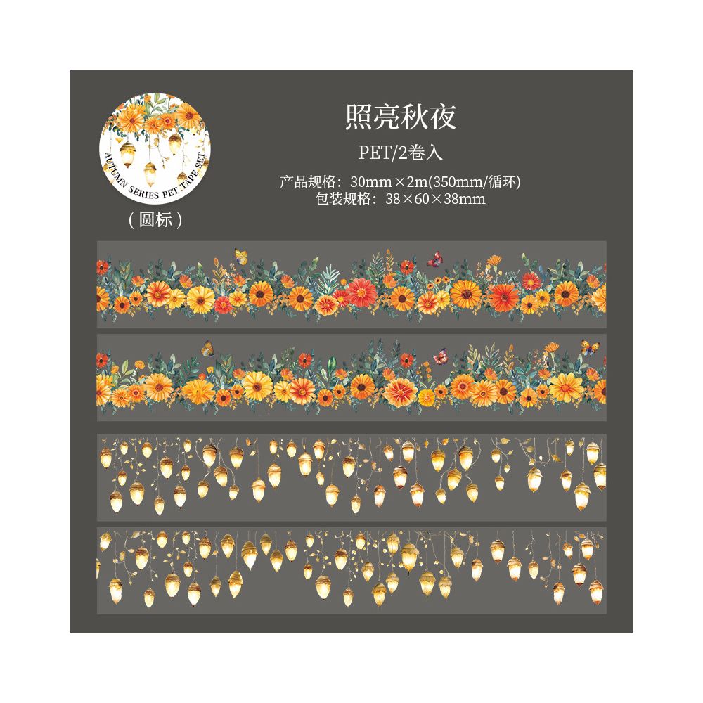 Autumn Colors Series 4 styles PET Tape image 6