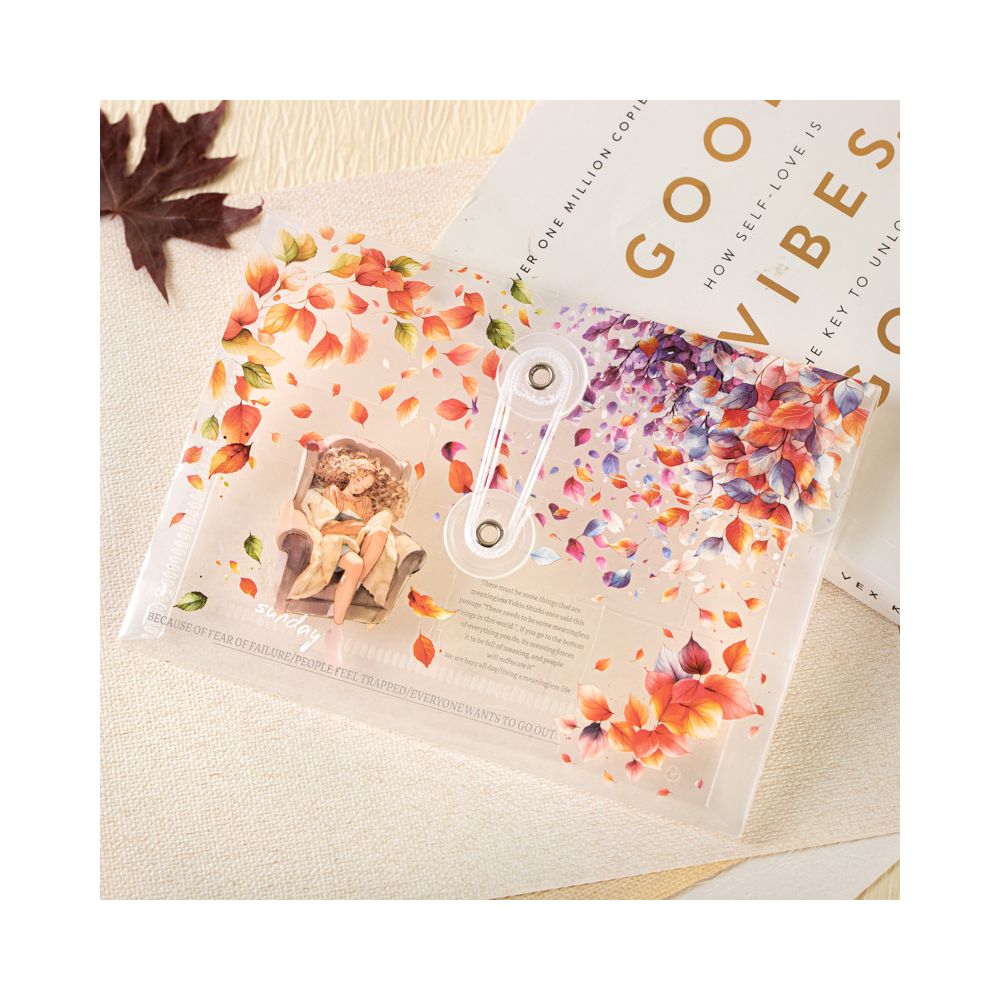 Autumn Words Collection Series 20 Leaf PET Stickers image 0