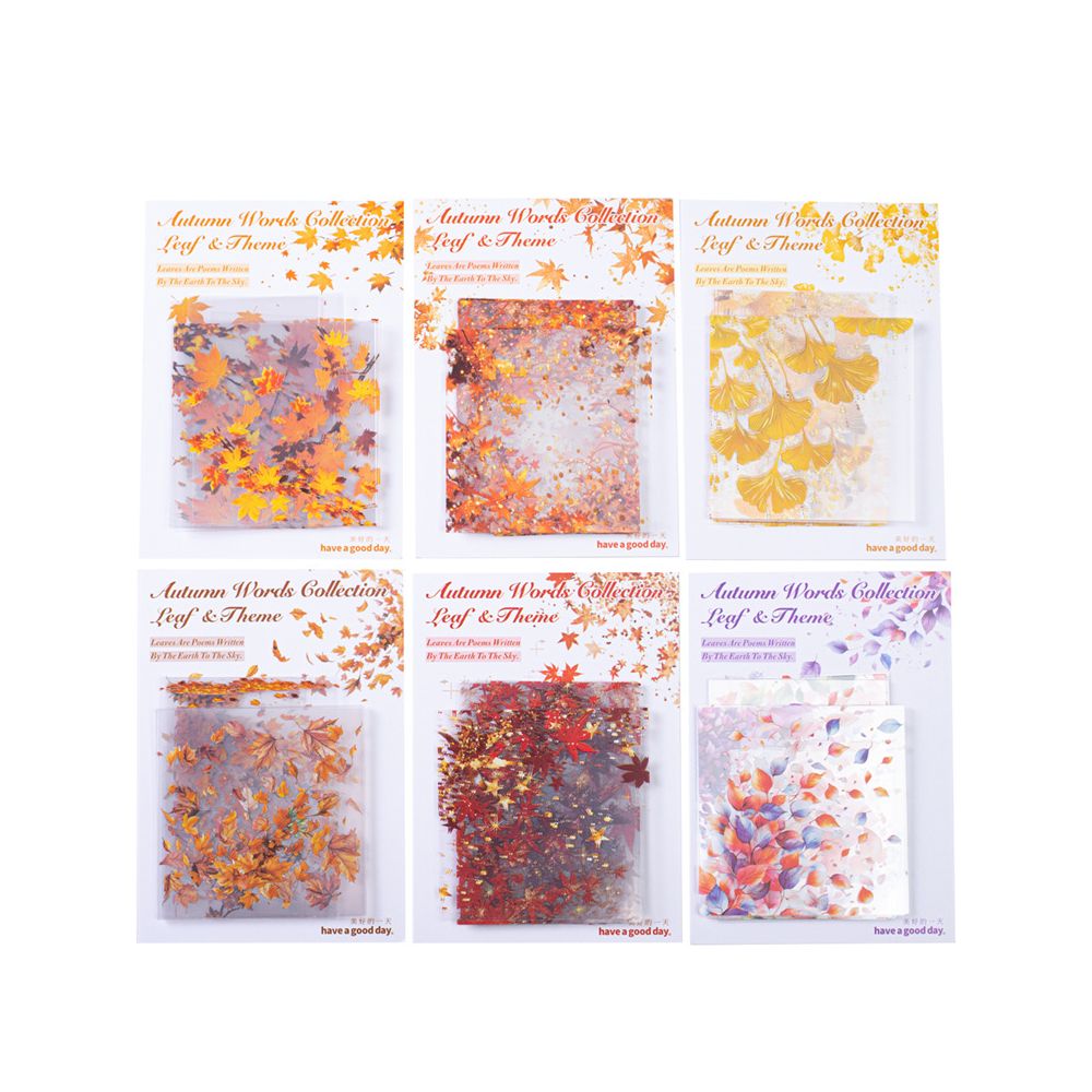 Autumn Words Collection Series 20 Leaf PET Stickers image 4
