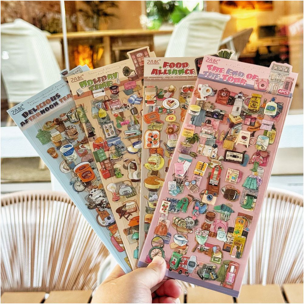Leisure Time Series Light Retro MINI Stickers 4 Types image 7