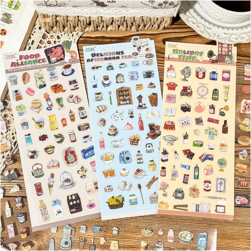 Leisure Time Series Light Retro MINI Stickers 4 Types image 8