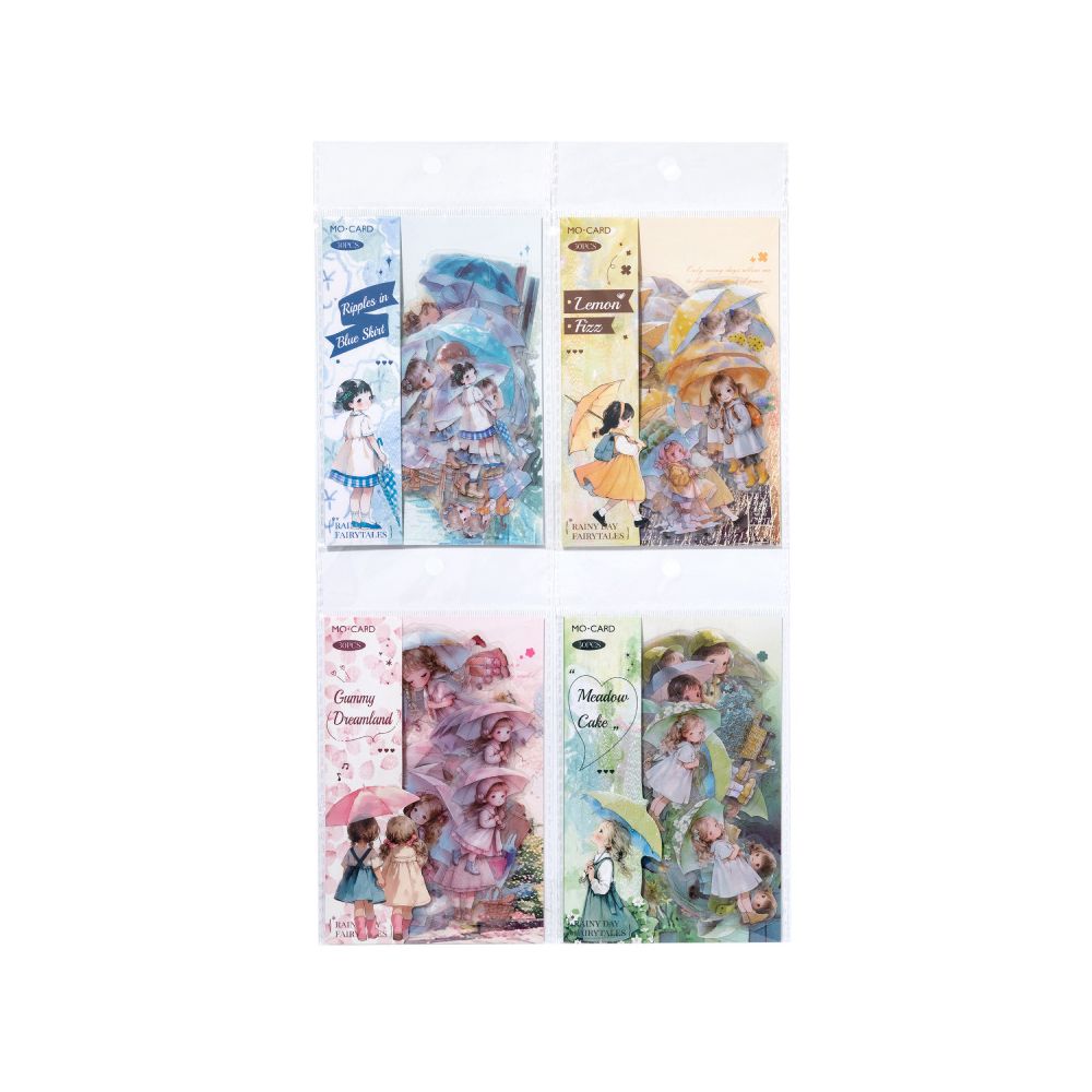 Rainy Season Fairy Tale Series Cute Character PET Stickers 4 Styles image 4