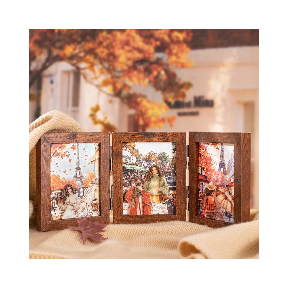Paris Autumn Series Dual Material Sticker Book 6 Styles image 2
