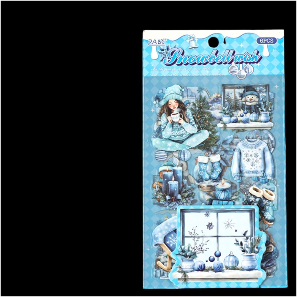 Snow Night Christmas Series Flat PET Stickers 4 Types image 4