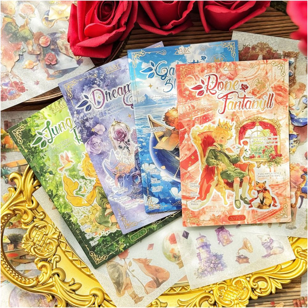 Star Galaxy Series Fairy Tale Character Sticker Book 4 Types image 0