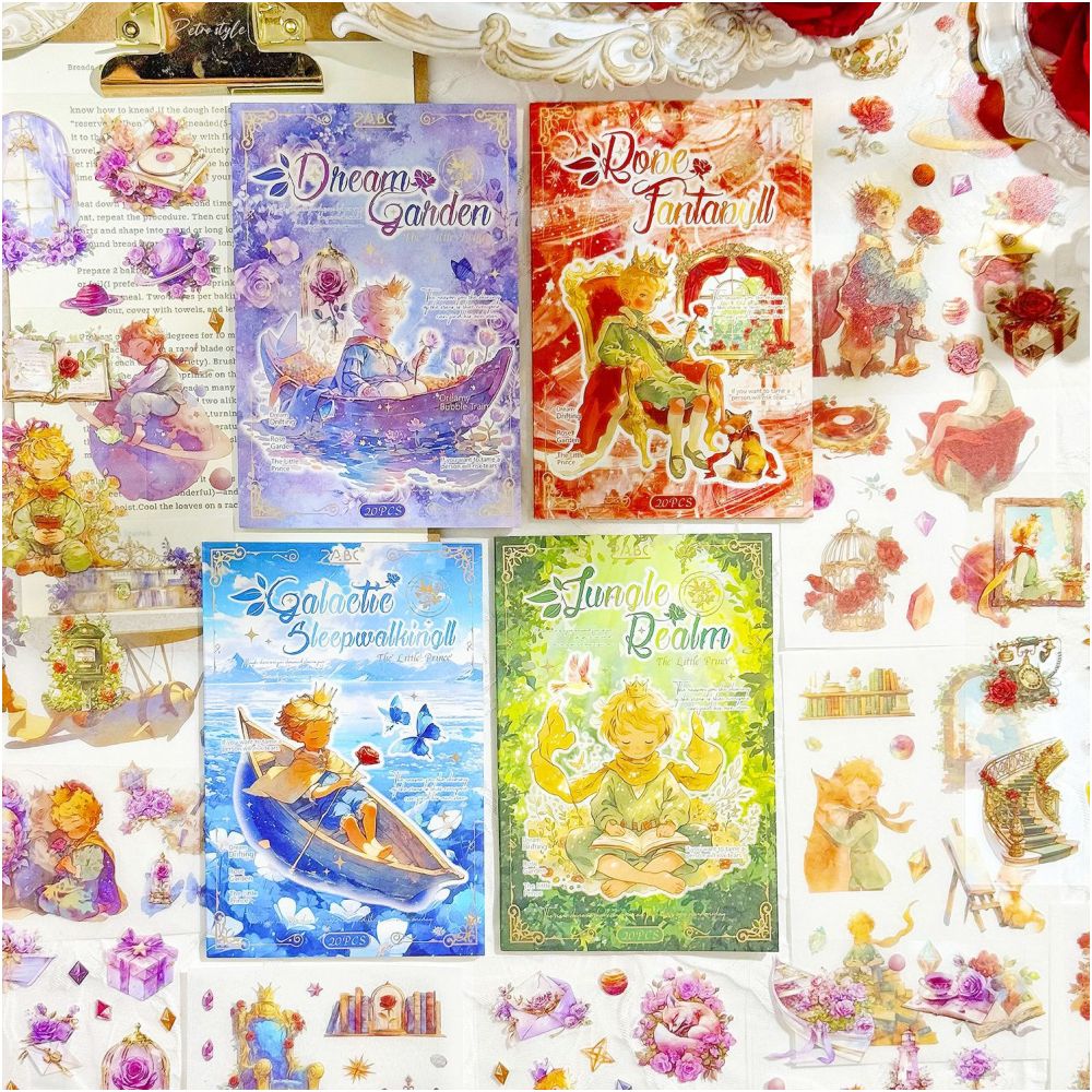 Star Galaxy Series Fairy Tale Character Sticker Book 4 Types image 1