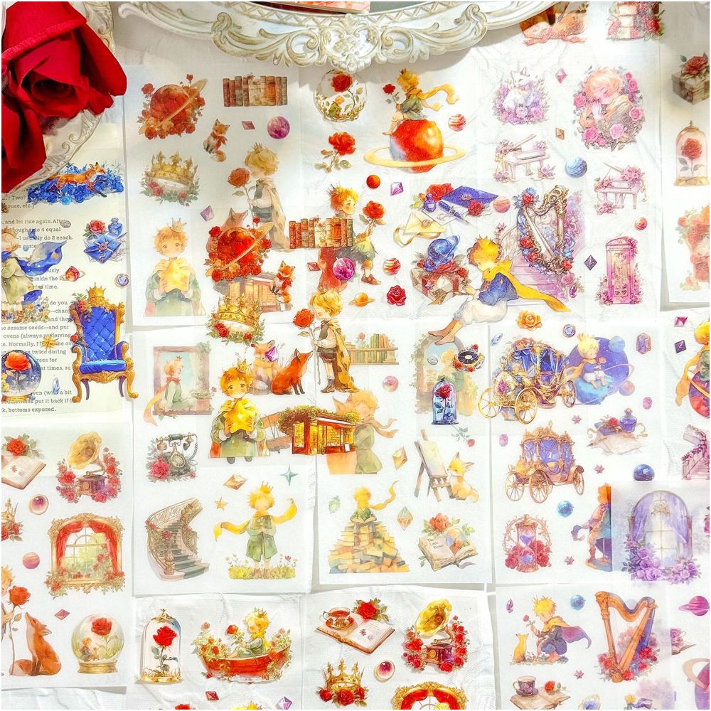 Star Galaxy Series Fairy Tale Character Sticker Book 4 Types image 2