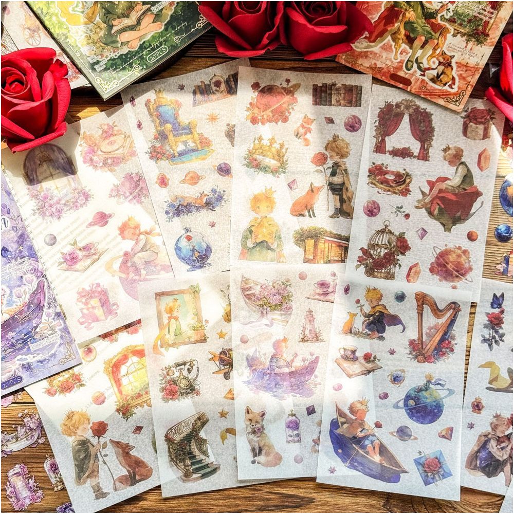 Star Galaxy Series Fairy Tale Character Sticker Book 4 Types image 3