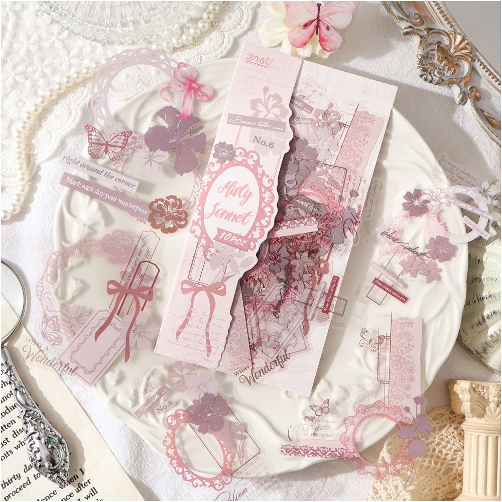 Glazed letterhead series PET Stickers 6 types image 2