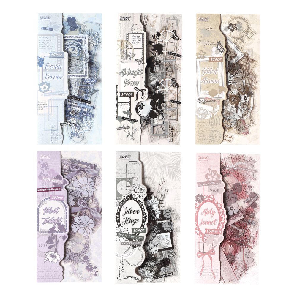 Glazed letterhead series PET Stickers 6 types image 4