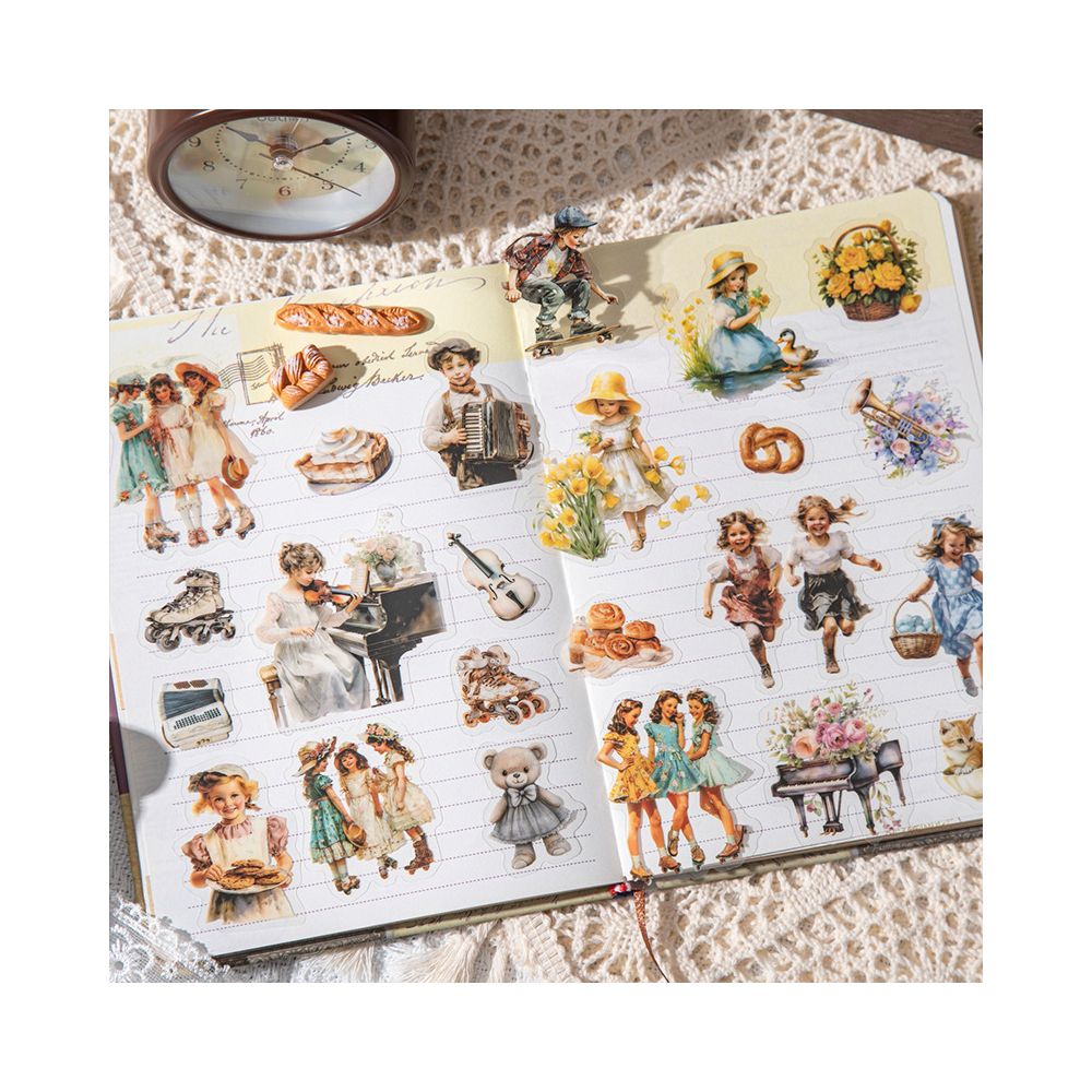 Childhood Series Retro PET Stickers 6 Models image 3