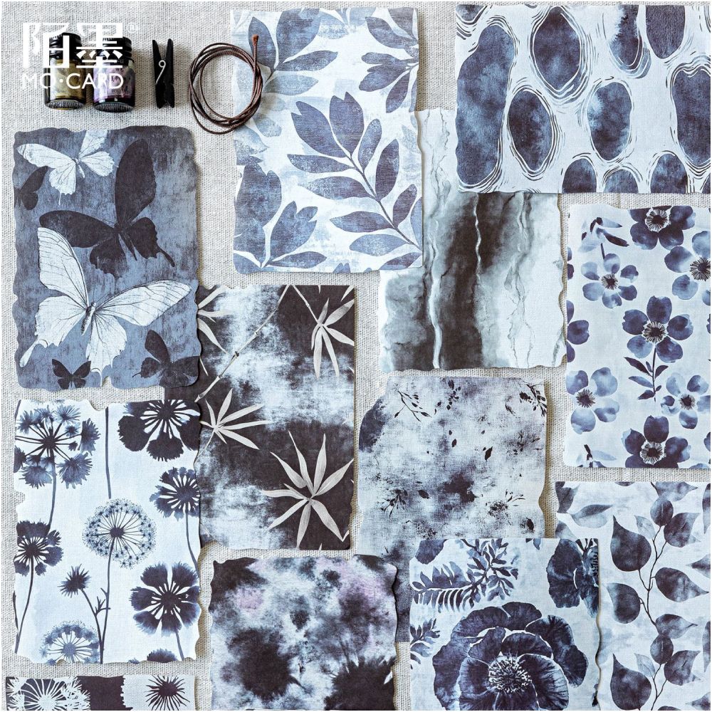 Retro Handmade Material Paper 30 Sheets 6 Styles image 2