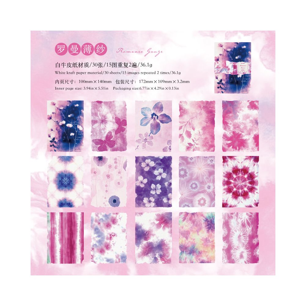 Retro Handmade Material Paper 30 Sheets 6 Styles image 10