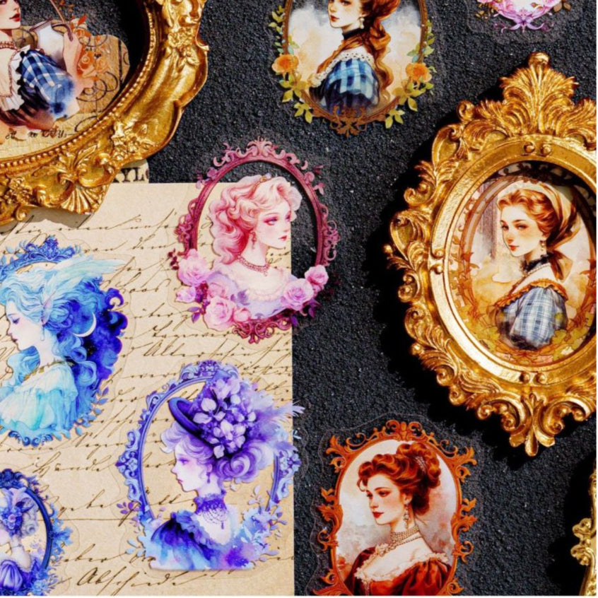 Retro Portrait Collection Series PET Stickers 6 Types image 2