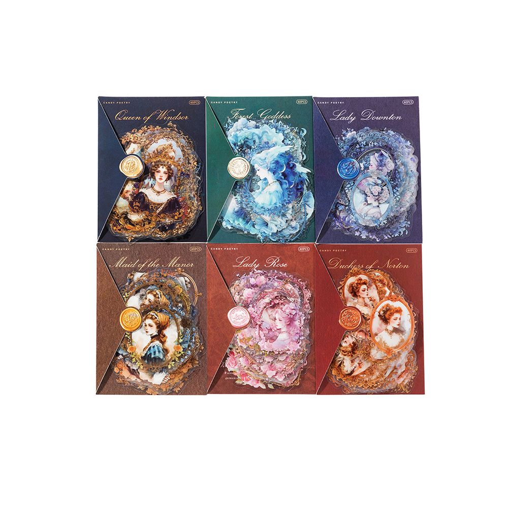 Retro Portrait Collection Series PET Stickers 6 Types image 5