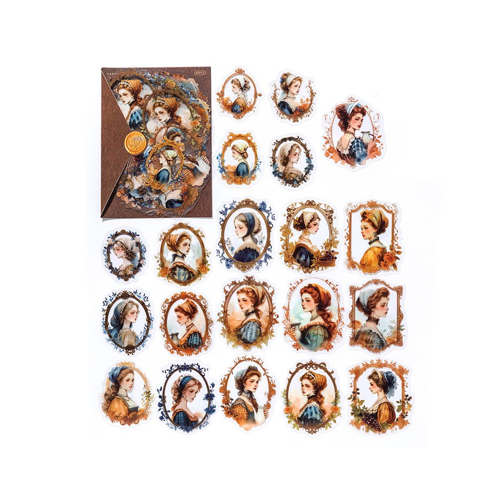 Retro Portrait Collection Series  PET Stickers 6 Types