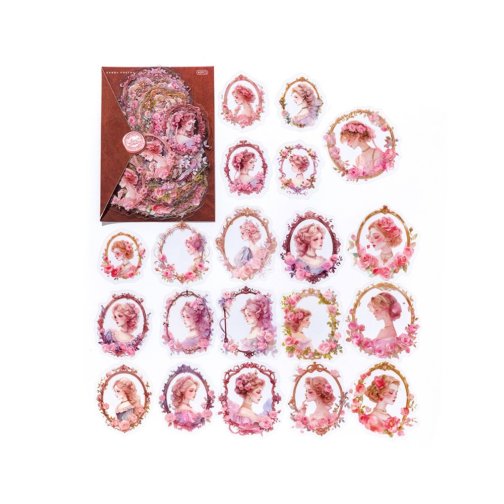 Retro Portrait Collection Series  PET Stickers 6 Types
