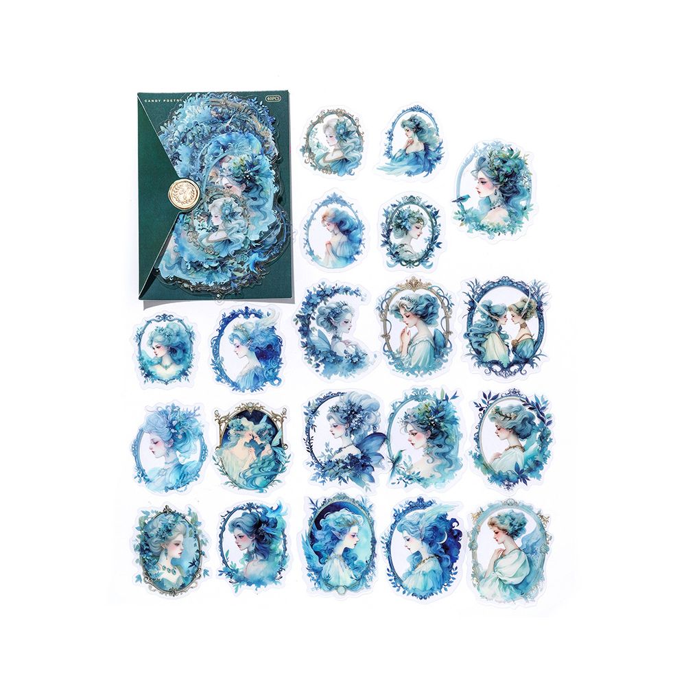 Retro Portrait Collection Series PET Stickers 6 Types image 10