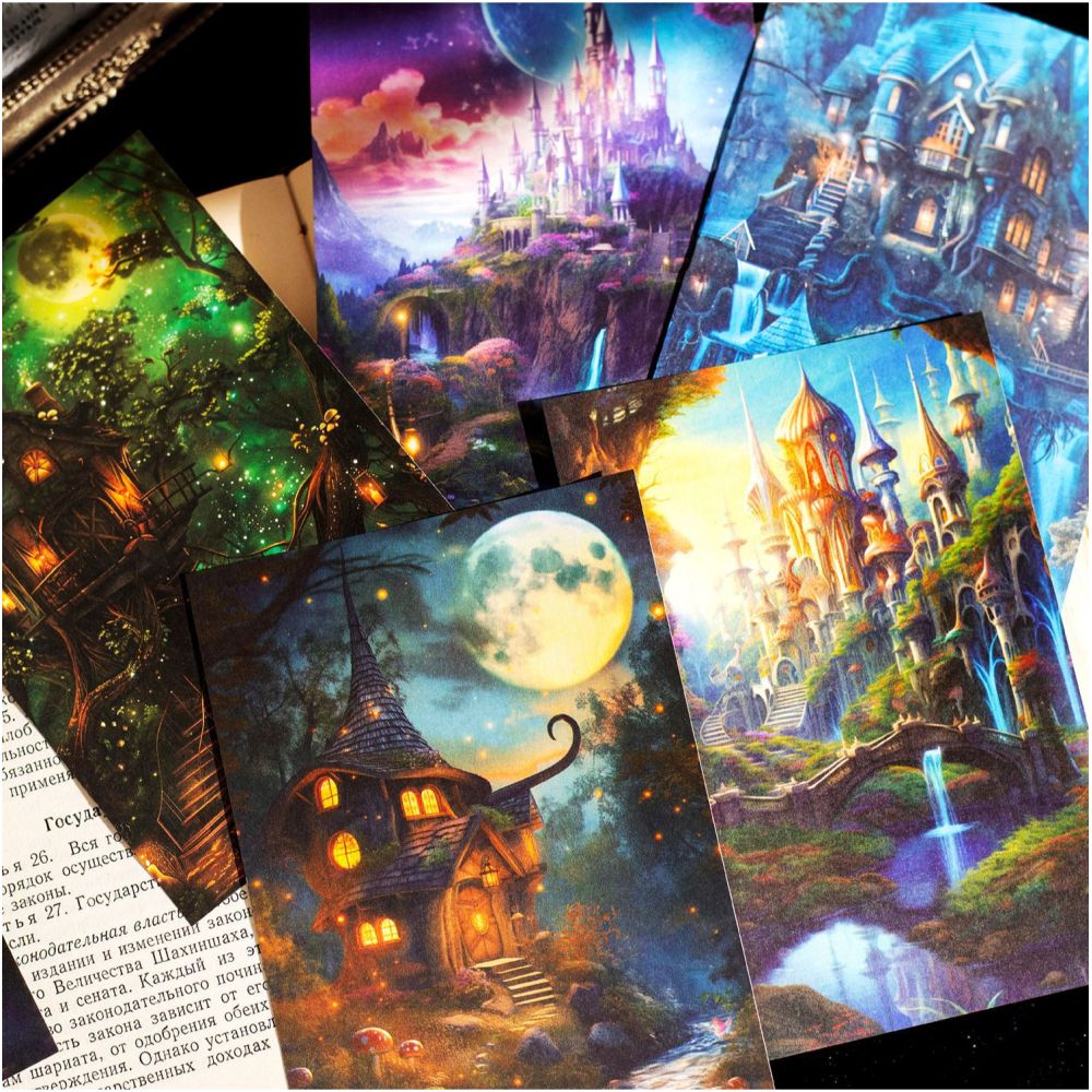 Fantasy Territory Series Retro Material Paper 30 Pieces 5 Types image 2