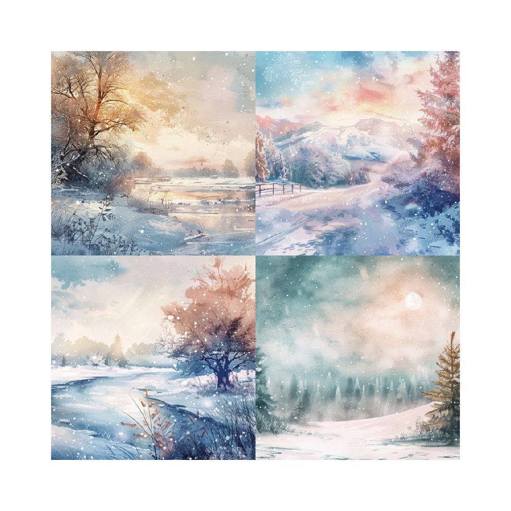 Winter series beautiful material paper image 2