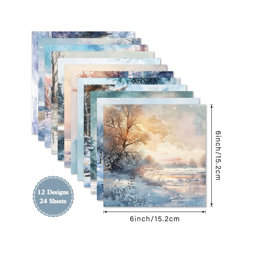 Winter series beautiful material paper image 5