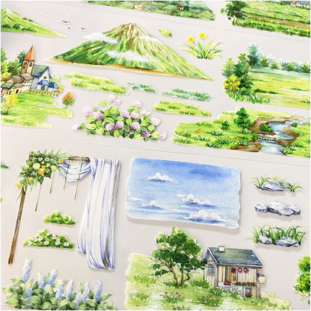 Spring field scenery PET Tape 6cm 1m image 3