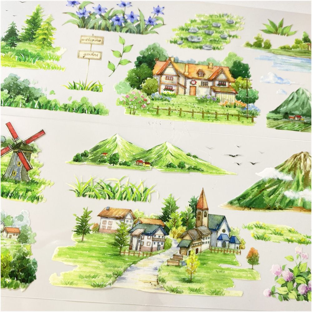 Spring field scenery PET Tape 6cm 1m image 4