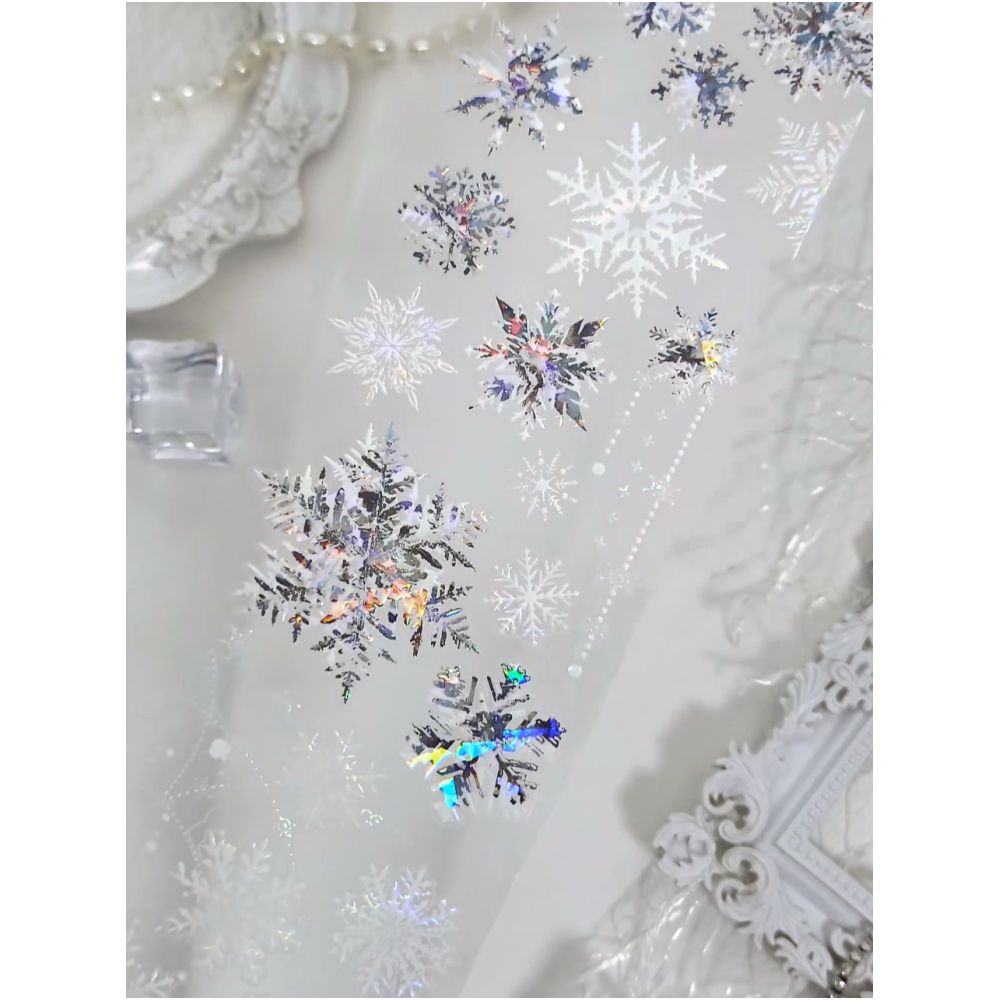 Star snowflake black and white PET Tape 6cm 100cm image 5